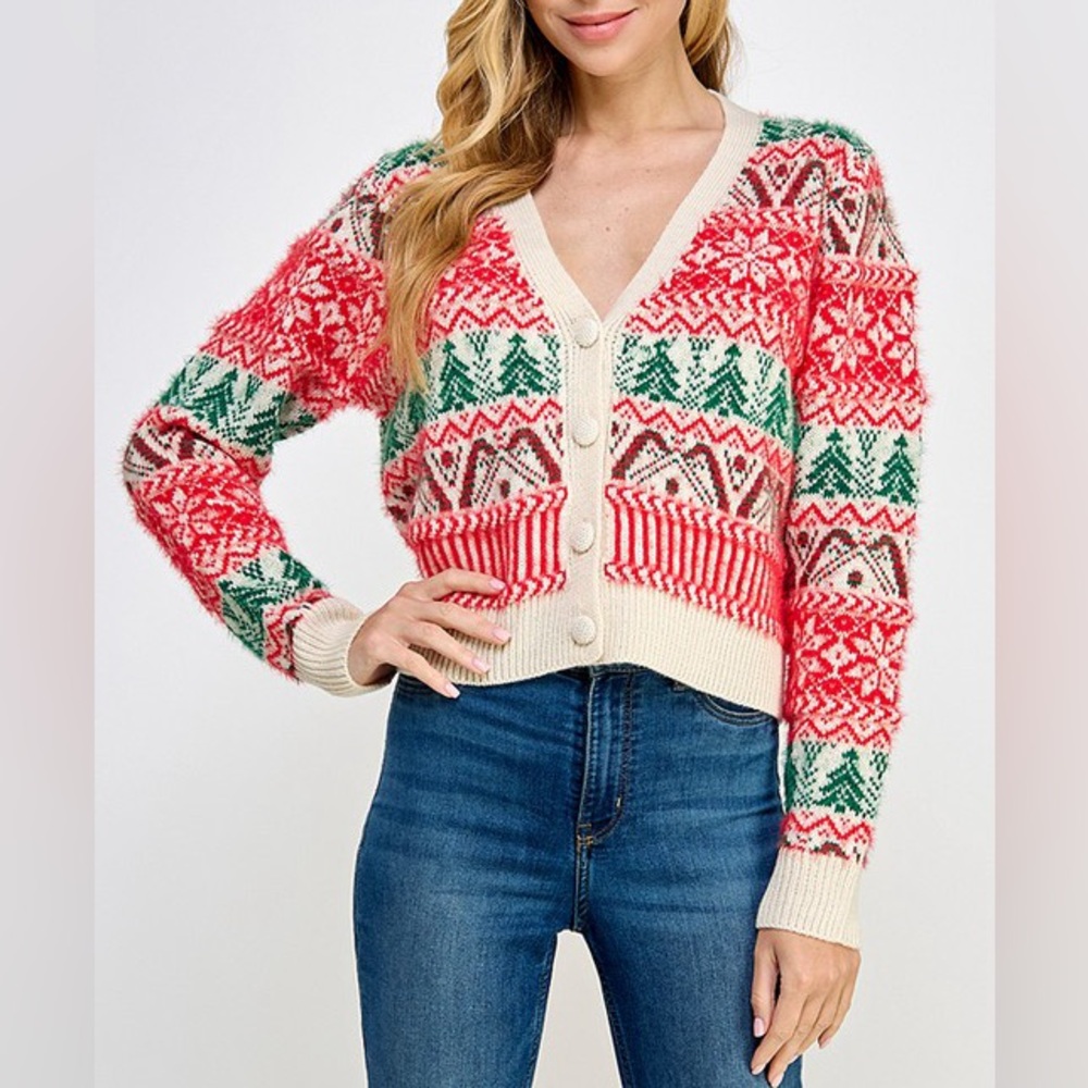 Christmas Holiday Sweater Cardigan